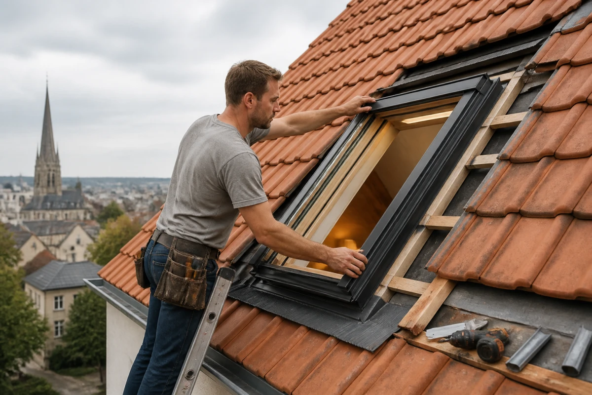 Pose velux remplacement fenêtre toit Guérande