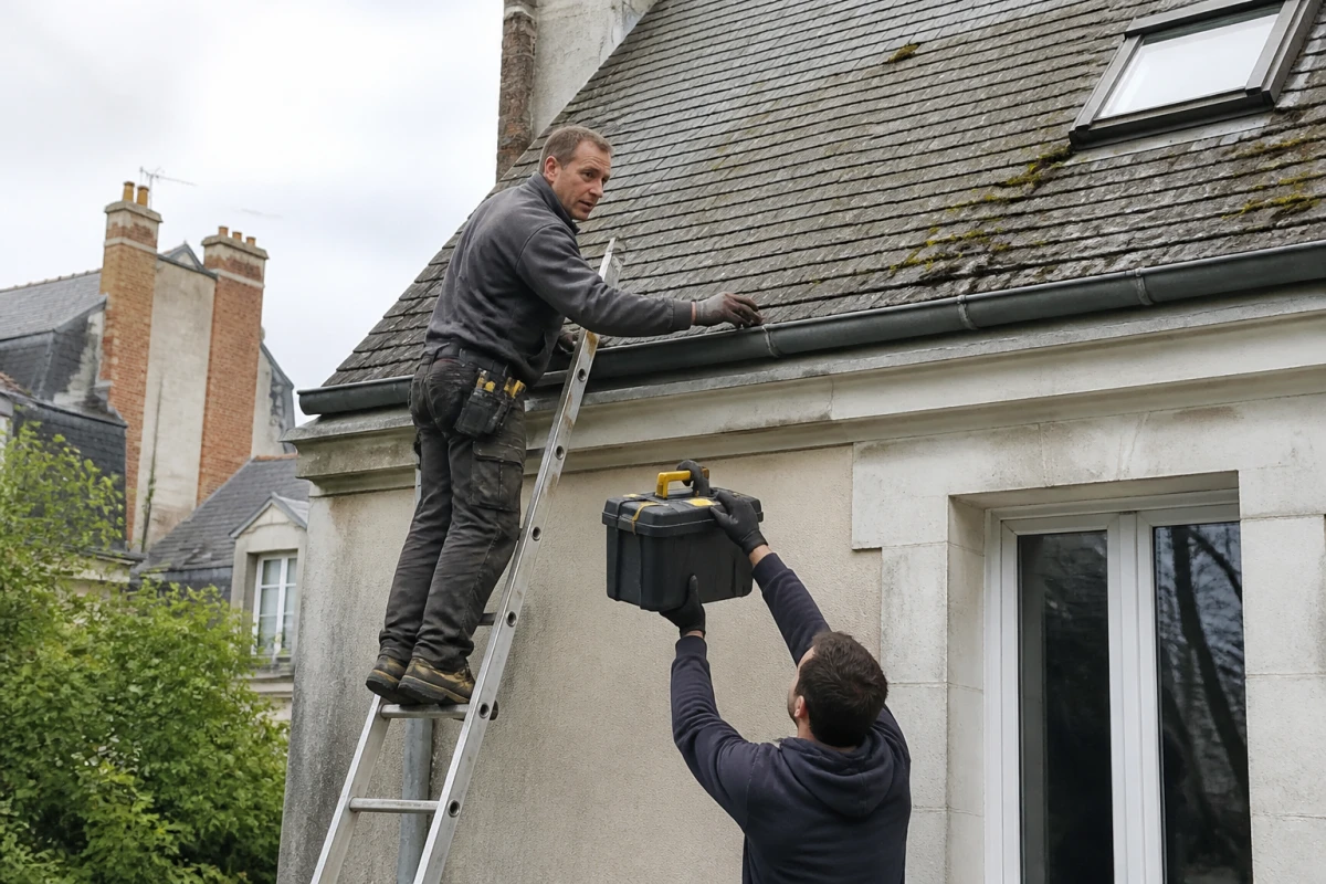 Réparation fuite toiture artisan Sautron