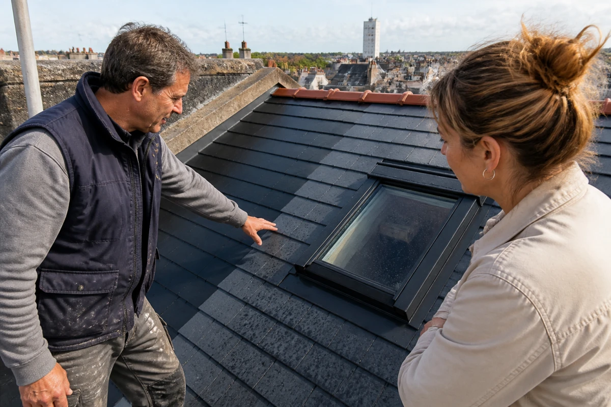 Traitement hydrofuge toiture maison ancienne Pornic